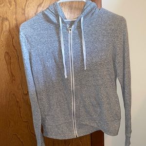 Grey zip up sweater
